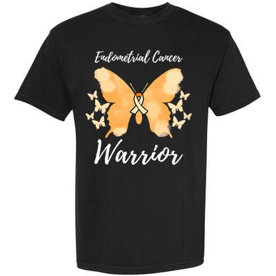 Funny Warrior Endometrial Cancer Awareness Uterine Cancer Garment-Dyed Heavyweight T-Shirt