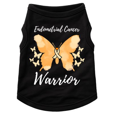 Funny Warrior Endometrial Cancer Awareness Uterine Cancer Doggie Tank