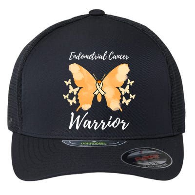 Funny Warrior Endometrial Cancer Awareness Uterine Cancer Flexfit Unipanel Trucker Cap