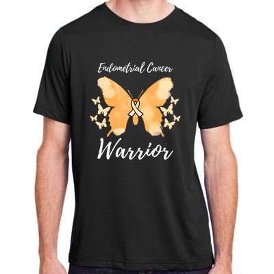 Funny Warrior Endometrial Cancer Awareness Uterine Cancer Adult ChromaSoft Performance T-Shirt