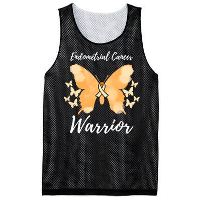 Funny Warrior Endometrial Cancer Awareness Uterine Cancer Mesh Reversible Basketball Jersey Tank