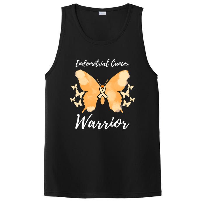 Funny Warrior Endometrial Cancer Awareness Uterine Cancer PosiCharge Competitor Tank