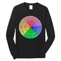 Feelings Wheel Emotion Chart Mental Health Therapy Chart Long Sleeve Shirt