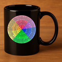 Feelings Wheel Emotion Chart Mental Health Therapy Chart 11oz C Handle Ceramic Mug