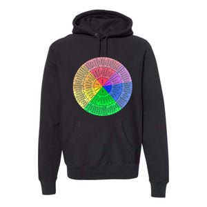 Feelings Wheel Emotion Chart Mental Health Therapy Chart Premium Hoodie