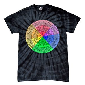 Feelings Wheel Emotion Chart Mental Health Therapy Chart Tie-Dye T-Shirt