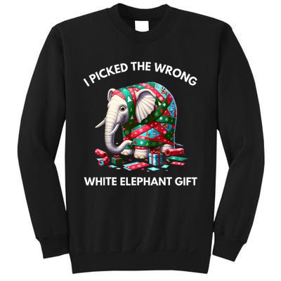 Funny White Elephant Gift Wrapped Elephant Dumb Gift Sweatshirt