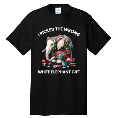 Funny White Elephant Gift Wrapped Elephant Dumb Gift Tall T-Shirt