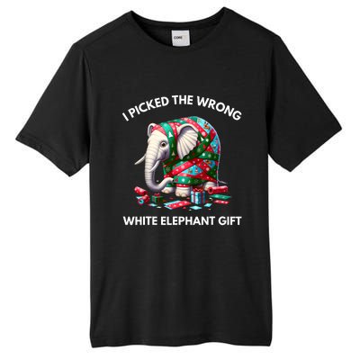 Funny White Elephant Gift Wrapped Elephant Dumb Gift Tall Fusion ChromaSoft Performance T-Shirt