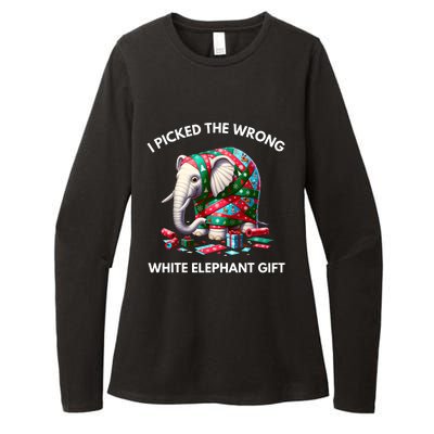 Funny White Elephant Gift Wrapped Elephant Dumb Gift Womens CVC Long Sleeve Shirt