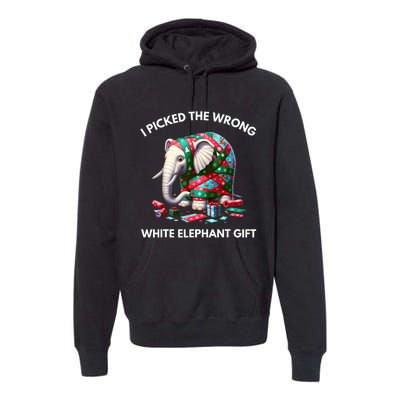 Funny White Elephant Gift Wrapped Elephant Dumb Gift Premium Hoodie