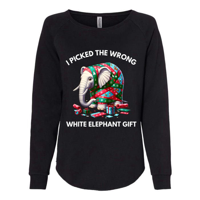 Funny White Elephant Gift Wrapped Elephant Dumb Gift Womens California Wash Sweatshirt