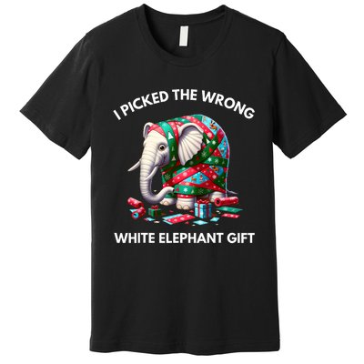 Funny White Elephant Gift Wrapped Elephant Dumb Gift Premium T-Shirt