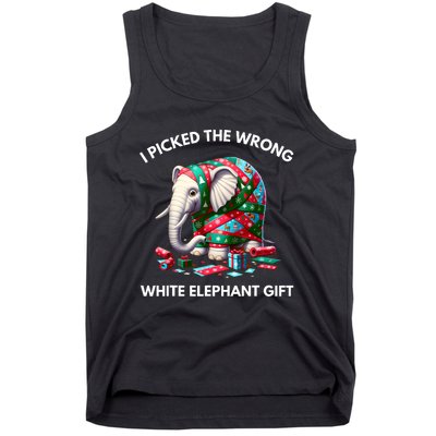 Funny White Elephant Gift Wrapped Elephant Dumb Gift Tank Top