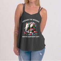 Funny White Elephant Gift Wrapped Elephant Dumb Gift Women's Strappy Tank