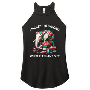 Funny White Elephant Gift Wrapped Elephant Dumb Gift Women's Perfect Tri Rocker Tank