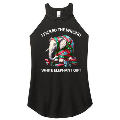 Funny White Elephant Gift Wrapped Elephant Dumb Gift Women's Perfect Tri Rocker Tank