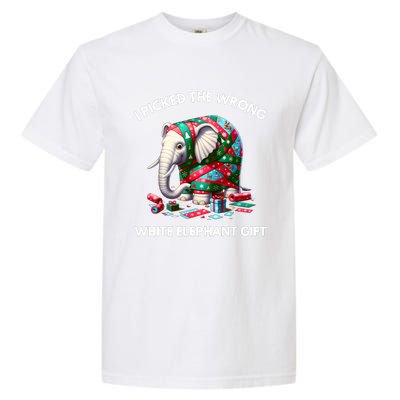 Funny White Elephant Gift Wrapped Elephant Dumb Gift Garment-Dyed Heavyweight T-Shirt