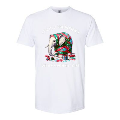 Funny White Elephant Gift Wrapped Elephant Dumb Gift Softstyle CVC T-Shirt