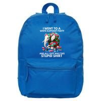 Funny White Elephant Gift Wrapped Elephant Dumb Gift  16 in Basic Backpack