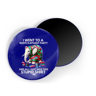Funny White Elephant Gift Wrapped Elephant Dumb Gift  Magnet