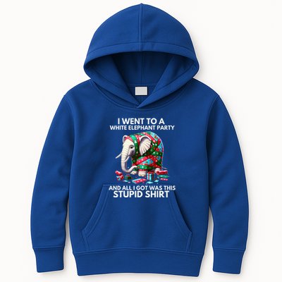 Funny White Elephant Gift Wrapped Elephant Dumb Gift  Kids Hoodie