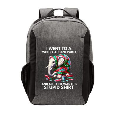 Funny White Elephant Gift Wrapped Elephant Dumb Gift  Vector Backpack