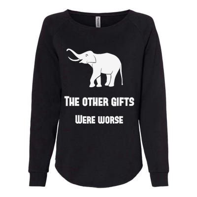 Funny White Elephant Gift Womens California Wash Sweatshirt