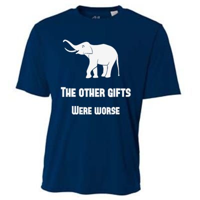 Funny White Elephant Gift Cooling Performance Crew T-Shirt