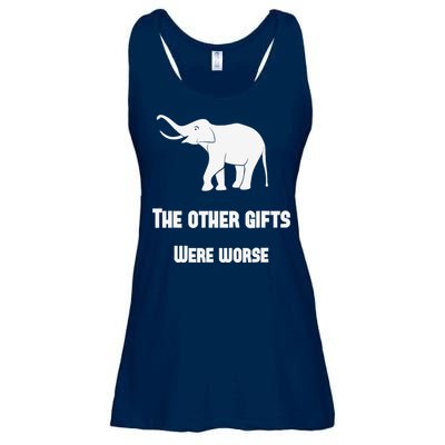 Funny White Elephant Gift Ladies Essential Flowy Tank