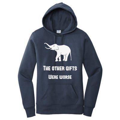 Funny White Elephant Gift Women's Pullover Hoodie