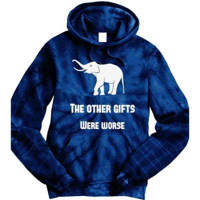 Funny White Elephant Gift Tie Dye Hoodie