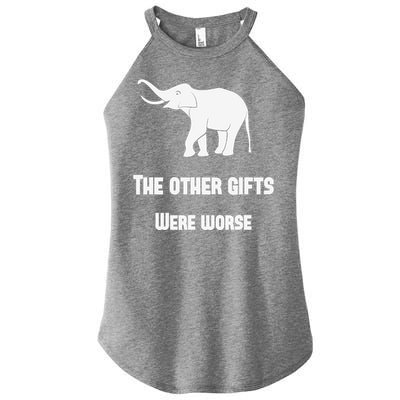 Funny White Elephant Gift Women's Perfect Tri Rocker Tank