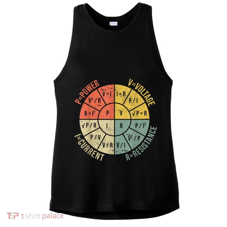 Formula Wheel Electrical Engineering Electricity Ohm's Law Ladies PosiCharge Tri-Blend Wicking Tank