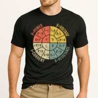 Formula Wheel Electrical Engineering Electricity Ohm's Law Cooling Performance Crew T-Shirt