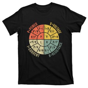 Formula Wheel Electrical Engineering Electricity Ohm's Law T-Shirt