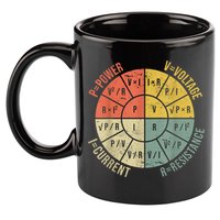 Formula Wheel Electrical Engineering Electricity Ohm's Law 11oz C Handle Ceramic Mug