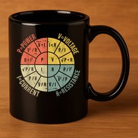 Formula Wheel Electrical Engineering Electricity Ohm's Law 11oz C Handle Ceramic Mug