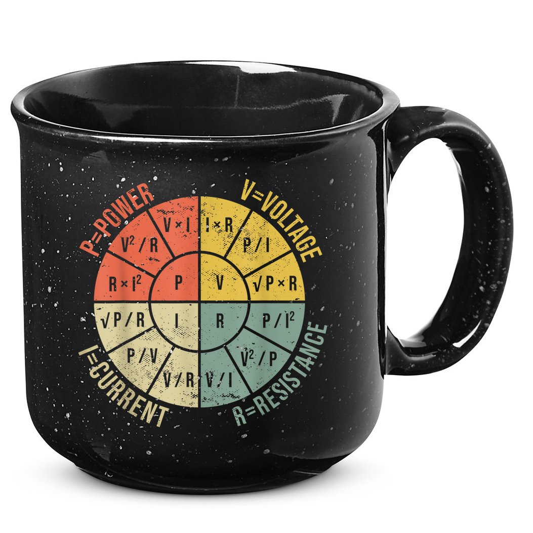 Formula Wheel Electrical Engineering Electricity Ohm's Law 15oz Campfire Ceramic Mug