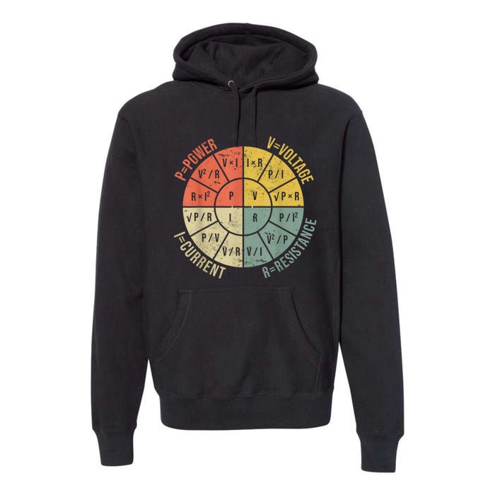 Formula Wheel Electrical Engineering Electricity Ohm's Law Premium Hoodie