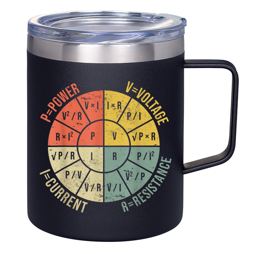Formula Wheel Electrical Engineering Electricity Ohm's Law 12oz Stainless Steel Coffee Mug