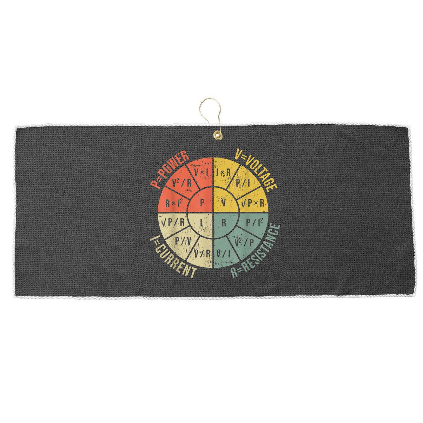 Formula Wheel Electrical Engineering Electricity Ohm's Law Large Microfiber Waffle Golf Towel