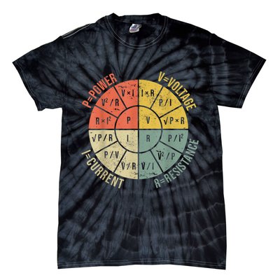 Formula Wheel Electrical Engineering Electricity Ohm's Law Tie-Dye T-Shirt
