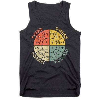 Formula Wheel Electrical Engineering Electricity Ohm's Law Tank Top