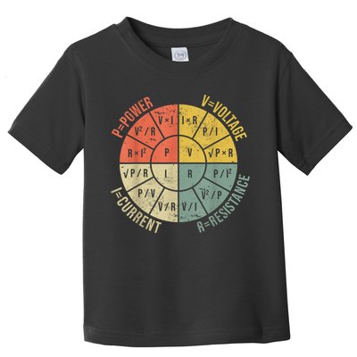 Formula Wheel Electrical Engineering Electricity Ohm's Law Toddler T-Shirt