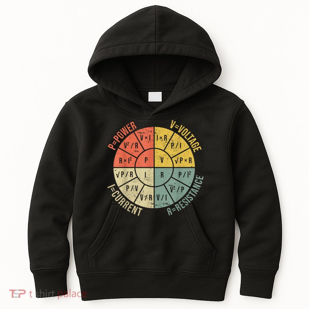 Formula Wheel Electrical Engineering Electricity Ohm's Law Kids Hoodie