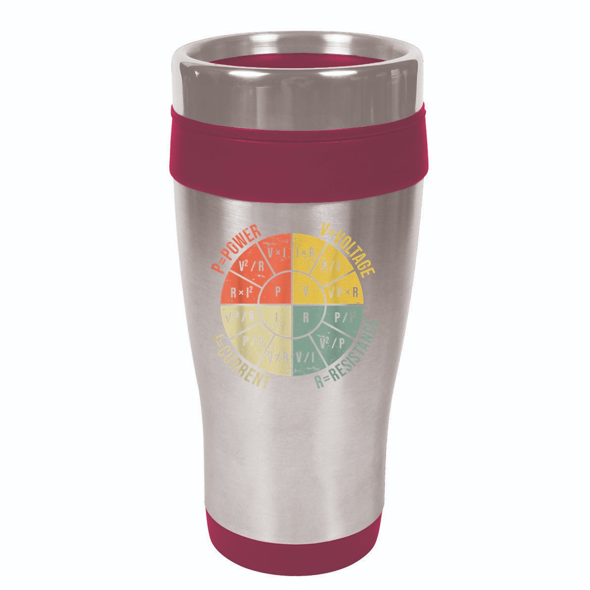Formula Wheel Electrical Engineering Electricity Ohm's Law 16oz Travel Tumbler