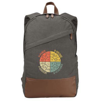 Formula Wheel Electrical Engineering Electricity Ohm's Law Cotton Canvas Backpack