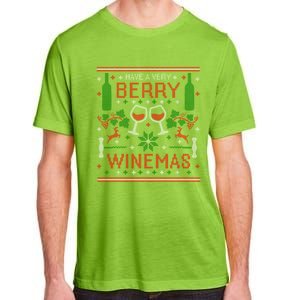 Funny Wine Er Berry Winemas Ugly Christmas Gift Adult ChromaSoft Performance T-Shirt