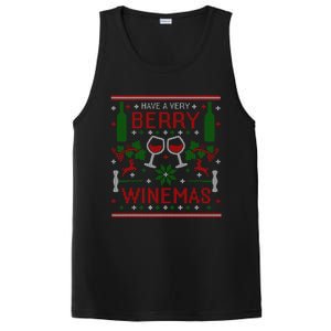 Funny Wine Er Berry Winemas Ugly Christmas Gift PosiCharge Competitor Tank